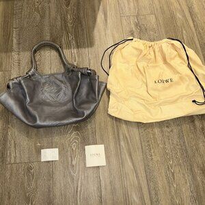 Grey Loewe Nappa Aire Bag- Vintage 2007 Collection
